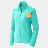 Ladies Heather Microfleece Full Zip Jacket Thumbnail