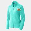 Ladies Heather Microfleece Full Zip Jacket Thumbnail