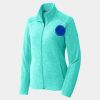 Ladies Heather Microfleece Full Zip Jacket Thumbnail