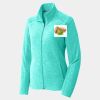 Ladies Heather Microfleece Full Zip Jacket Thumbnail