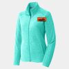 Ladies Heather Microfleece Full Zip Jacket Thumbnail