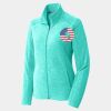 Ladies Heather Microfleece Full Zip Jacket Thumbnail