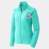 Ladies Heather Microfleece Full Zip Jacket Thumbnail