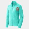 Ladies Heather Microfleece Full Zip Jacket Thumbnail