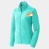 Ladies Heather Microfleece Full Zip Jacket Thumbnail