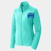 Ladies Heather Microfleece Full Zip Jacket Thumbnail