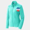 Ladies Heather Microfleece Full Zip Jacket Thumbnail