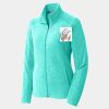 Ladies Heather Microfleece Full Zip Jacket Thumbnail