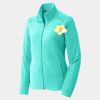 Ladies Heather Microfleece Full Zip Jacket Thumbnail
