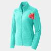 Ladies Heather Microfleece Full Zip Jacket Thumbnail