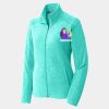Ladies Heather Microfleece Full Zip Jacket Thumbnail