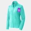 Ladies Heather Microfleece Full Zip Jacket Thumbnail