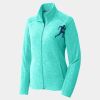 Ladies Heather Microfleece Full Zip Jacket Thumbnail