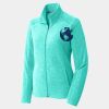 Ladies Heather Microfleece Full Zip Jacket Thumbnail