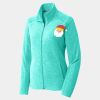 Ladies Heather Microfleece Full Zip Jacket Thumbnail