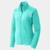 Ladies Heather Microfleece Full Zip Jacket Thumbnail