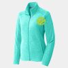 Ladies Heather Microfleece Full Zip Jacket Thumbnail
