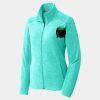 Ladies Heather Microfleece Full Zip Jacket Thumbnail