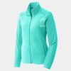 Ladies Heather Microfleece Full Zip Jacket Thumbnail
