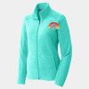 Ladies Heather Microfleece Full Zip Jacket Thumbnail