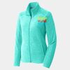 Ladies Heather Microfleece Full Zip Jacket Thumbnail