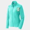 Ladies Heather Microfleece Full Zip Jacket Thumbnail
