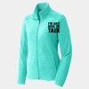 Ladies Heather Microfleece Full Zip Jacket Thumbnail