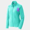 Ladies Heather Microfleece Full Zip Jacket Thumbnail