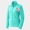 Ladies Heather Microfleece Full Zip Jacket Thumbnail