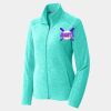 Ladies Heather Microfleece Full Zip Jacket Thumbnail