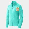 Ladies Heather Microfleece Full Zip Jacket Thumbnail