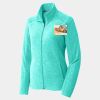 Ladies Heather Microfleece Full Zip Jacket Thumbnail