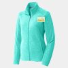 Ladies Heather Microfleece Full Zip Jacket Thumbnail