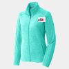 Ladies Heather Microfleece Full Zip Jacket Thumbnail