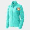 Ladies Heather Microfleece Full Zip Jacket Thumbnail