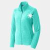 Ladies Heather Microfleece Full Zip Jacket Thumbnail