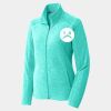 Ladies Heather Microfleece Full Zip Jacket Thumbnail