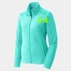 Ladies Heather Microfleece Full Zip Jacket Thumbnail