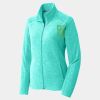 Ladies Heather Microfleece Full Zip Jacket Thumbnail