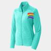 Ladies Heather Microfleece Full Zip Jacket Thumbnail