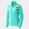 Ladies Heather Microfleece Full Zip Jacket Thumbnail