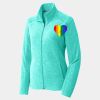 Ladies Heather Microfleece Full Zip Jacket Thumbnail