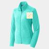 Ladies Heather Microfleece Full Zip Jacket Thumbnail