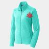 Ladies Heather Microfleece Full Zip Jacket Thumbnail