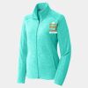 Ladies Heather Microfleece Full Zip Jacket Thumbnail