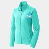 Ladies Heather Microfleece Full Zip Jacket Thumbnail