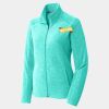 Ladies Heather Microfleece Full Zip Jacket Thumbnail
