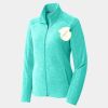 Ladies Heather Microfleece Full Zip Jacket Thumbnail