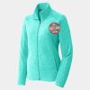 Ladies Heather Microfleece Full Zip Jacket Thumbnail