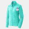 Ladies Heather Microfleece Full Zip Jacket Thumbnail